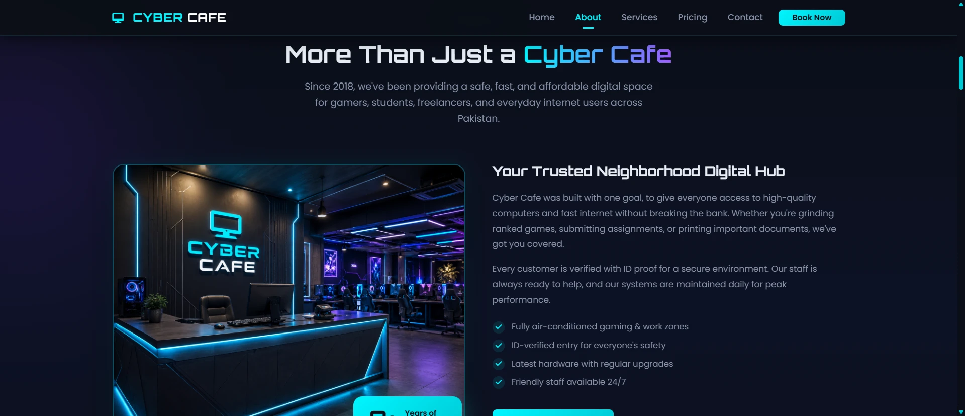 PHP OOP Cyber Cafe Management System screenshot 2