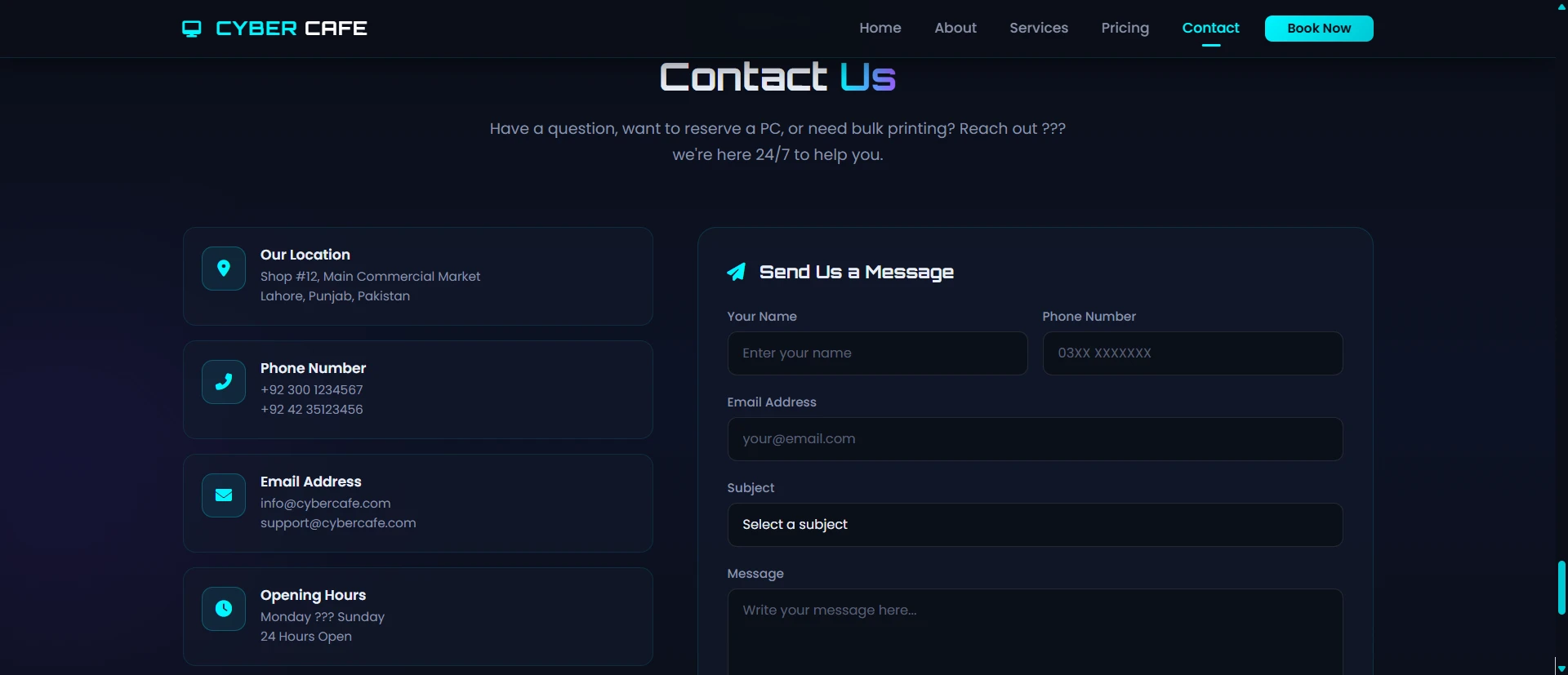PHP OOP Cyber Cafe Management System screenshot 8
