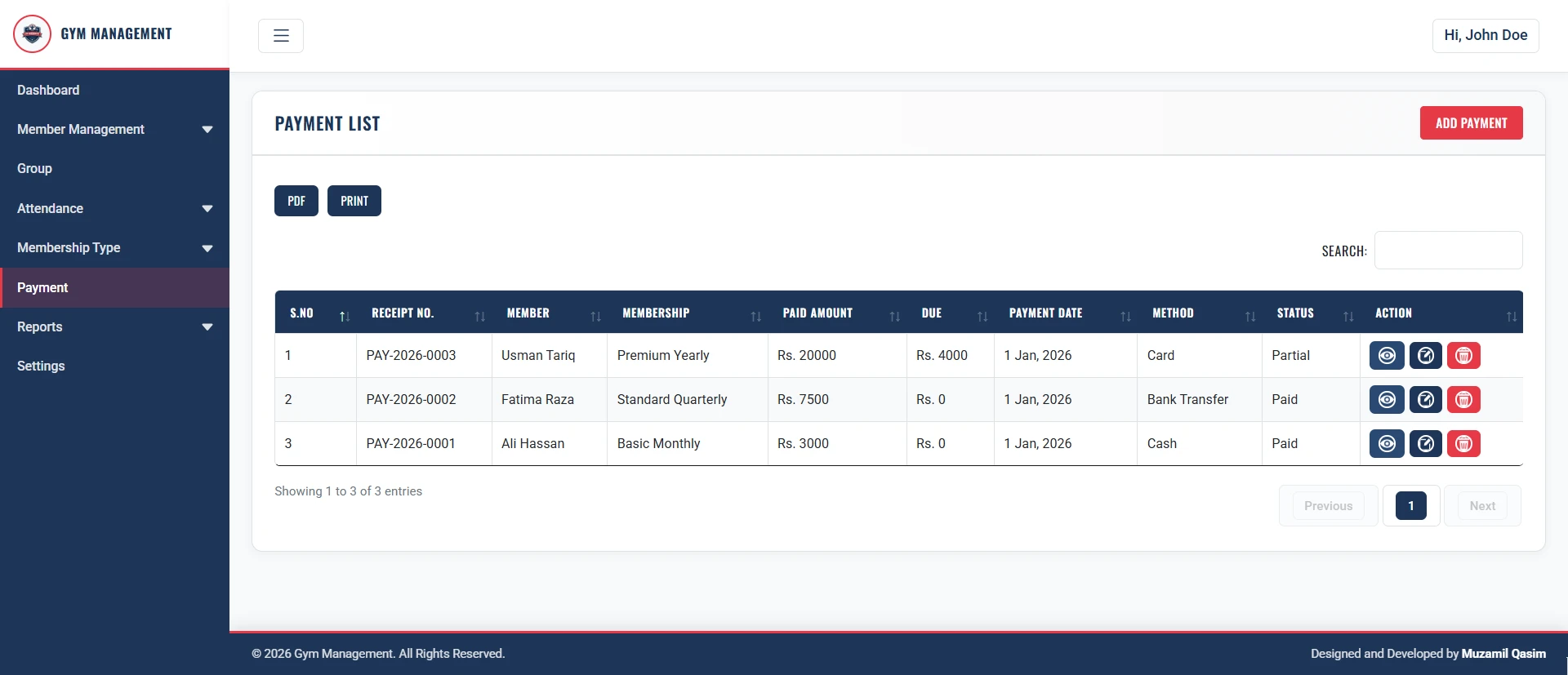 PHP OOP Gym Management Platform screenshot 12
