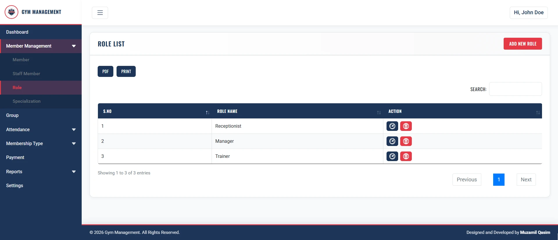 PHP OOP Gym Management Platform screenshot 4