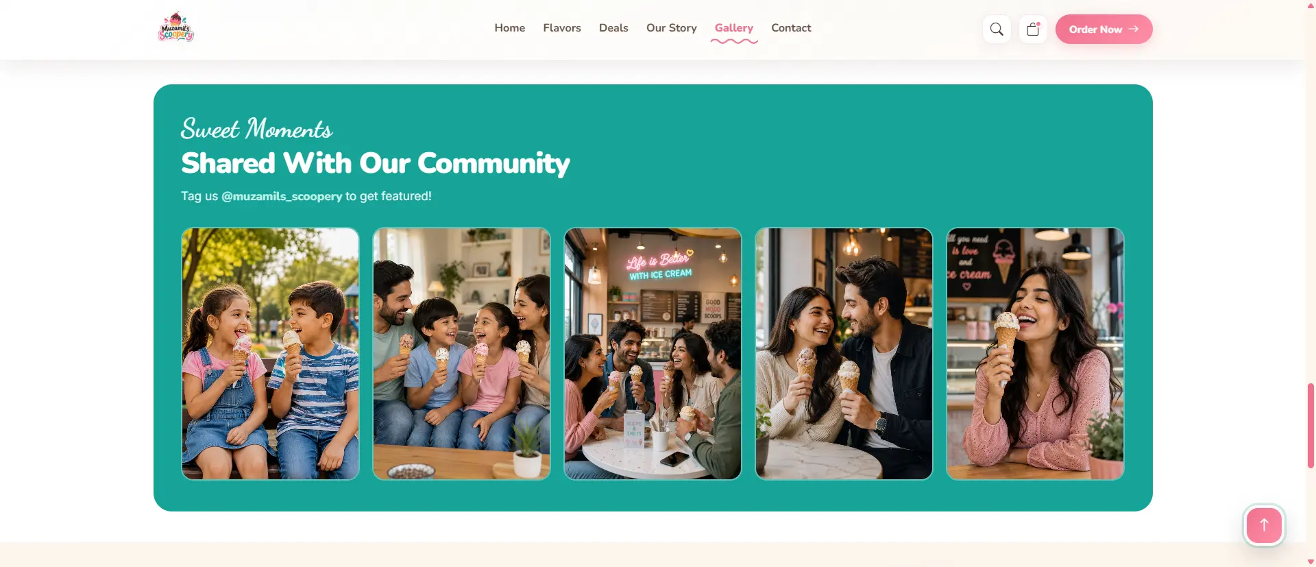 Responsive Ice Cream & Dessert Shop Landing Page screenshot 5