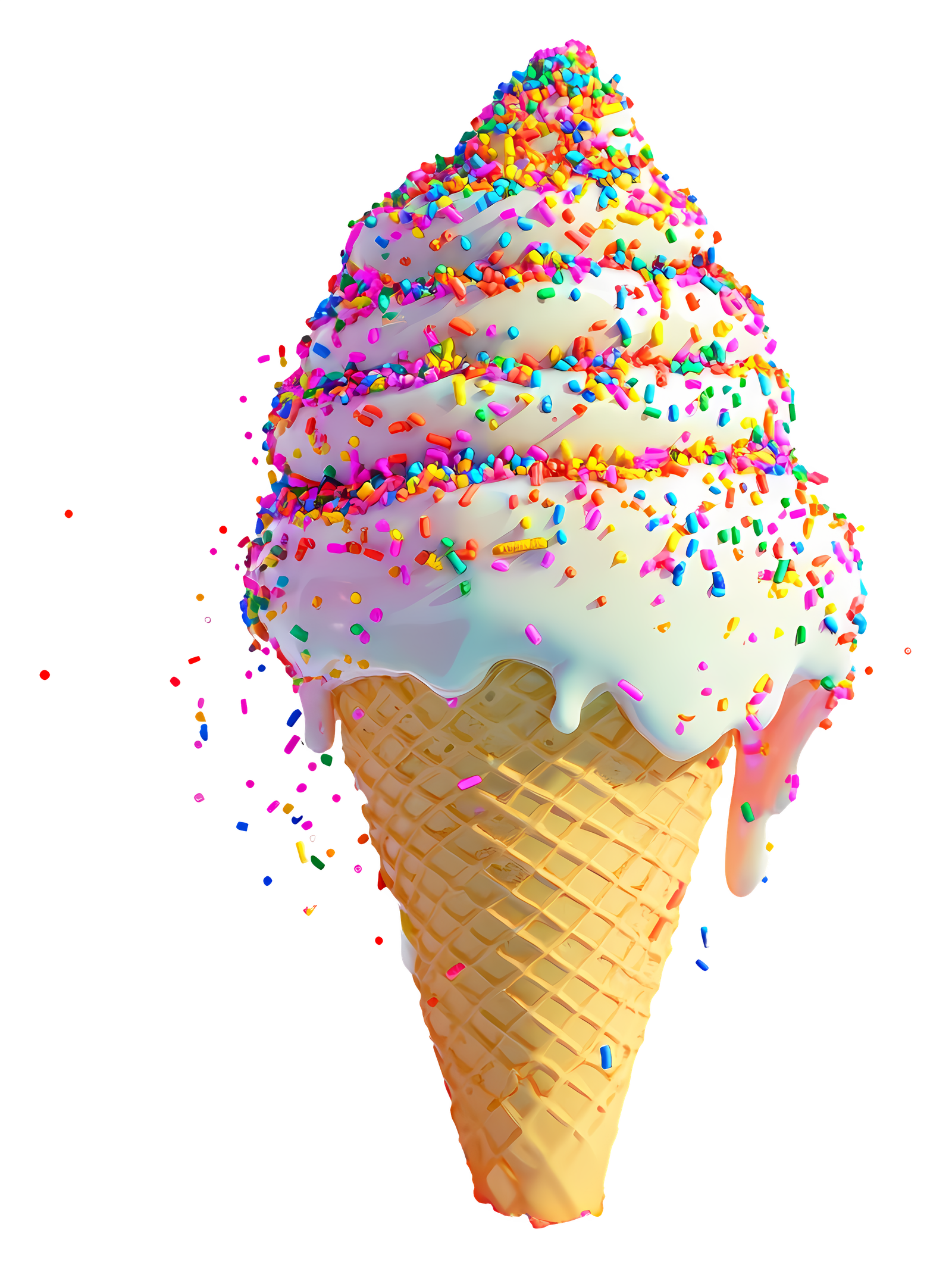 Rainbow Sprinkles ice cream