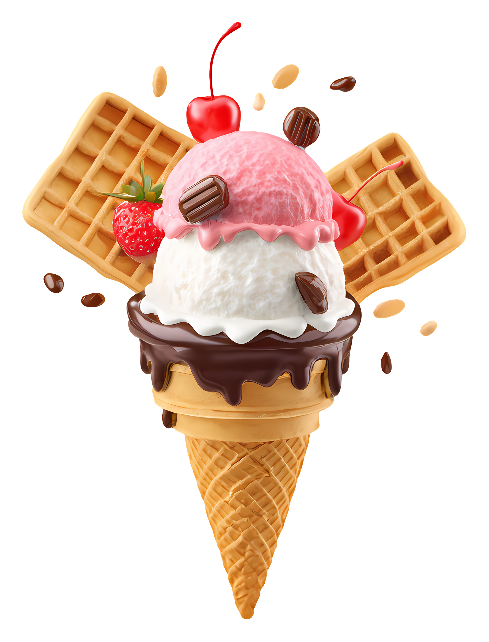 Berry Waffle Crunch ice cream